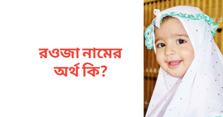 রওজা নামের অর্থ কি